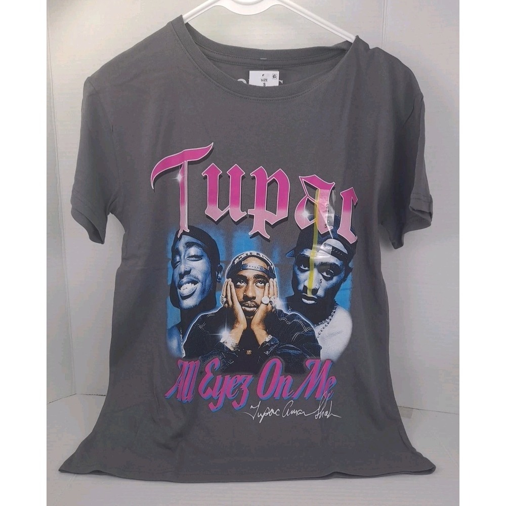 Tupac 2Pac All Eyez‎ On Me Graphic T-Shirt Womens Size Small 100% Cotton NWT